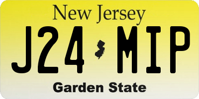 NJ license plate J24MIP