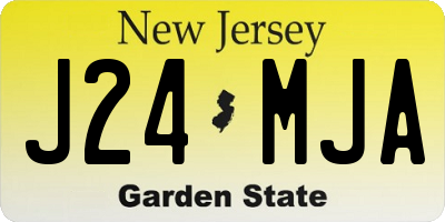 NJ license plate J24MJA