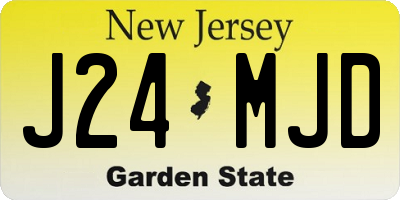 NJ license plate J24MJD