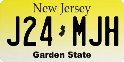 NJ license plate J24MJH