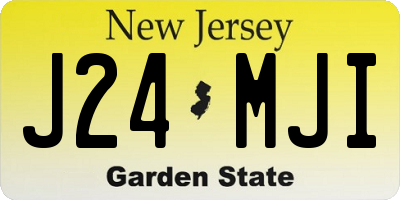 NJ license plate J24MJI