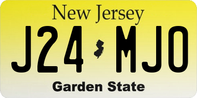 NJ license plate J24MJO