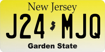 NJ license plate J24MJQ