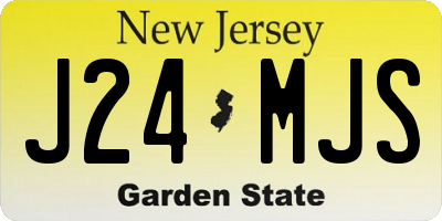 NJ license plate J24MJS