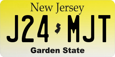 NJ license plate J24MJT