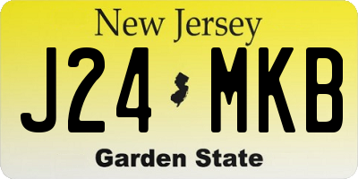 NJ license plate J24MKB