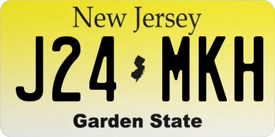 NJ license plate J24MKH