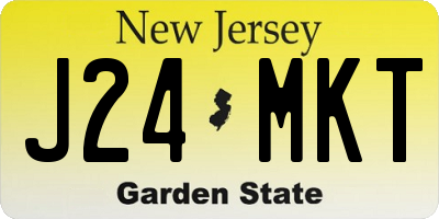 NJ license plate J24MKT