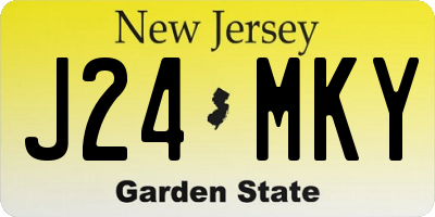 NJ license plate J24MKY