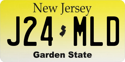 NJ license plate J24MLD