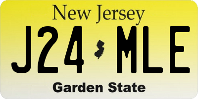 NJ license plate J24MLE