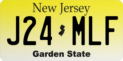 NJ license plate J24MLF