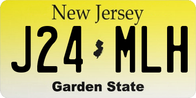 NJ license plate J24MLH