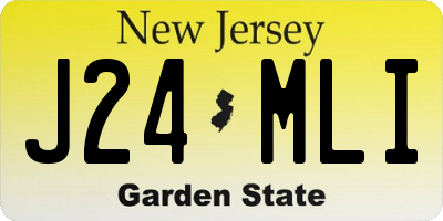 NJ license plate J24MLI