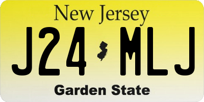 NJ license plate J24MLJ