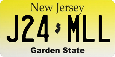 NJ license plate J24MLL