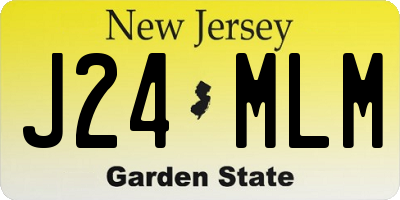 NJ license plate J24MLM