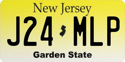 NJ license plate J24MLP