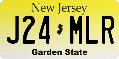 NJ license plate J24MLR