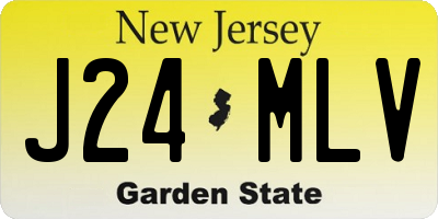 NJ license plate J24MLV