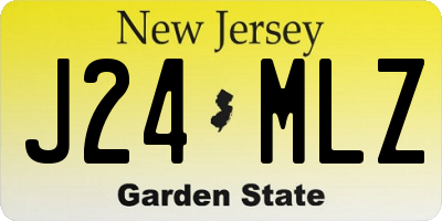 NJ license plate J24MLZ