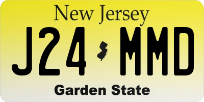 NJ license plate J24MMD