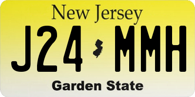 NJ license plate J24MMH