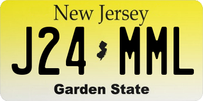 NJ license plate J24MML