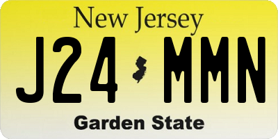 NJ license plate J24MMN