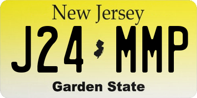 NJ license plate J24MMP