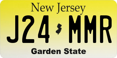 NJ license plate J24MMR