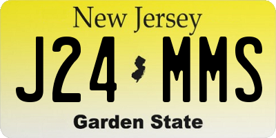 NJ license plate J24MMS