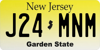 NJ license plate J24MNM