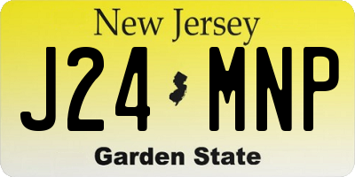 NJ license plate J24MNP