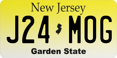 NJ license plate J24MOG