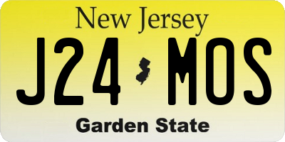NJ license plate J24MOS