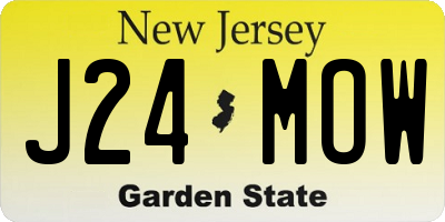 NJ license plate J24MOW
