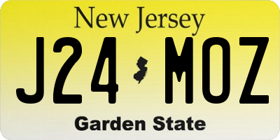 NJ license plate J24MOZ