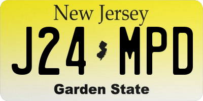 NJ license plate J24MPD