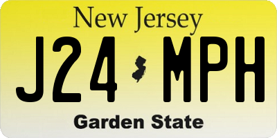 NJ license plate J24MPH