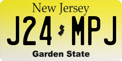 NJ license plate J24MPJ