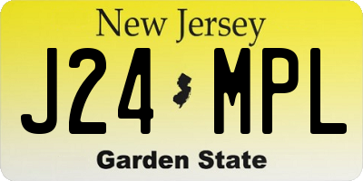 NJ license plate J24MPL