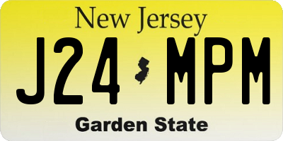 NJ license plate J24MPM