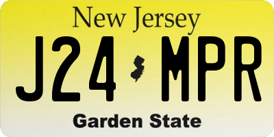 NJ license plate J24MPR
