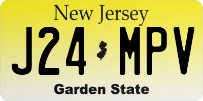 NJ license plate J24MPV