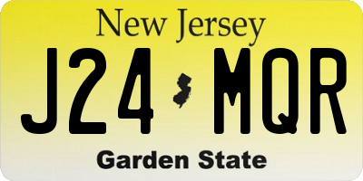 NJ license plate J24MQR