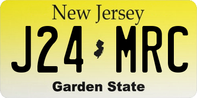NJ license plate J24MRC