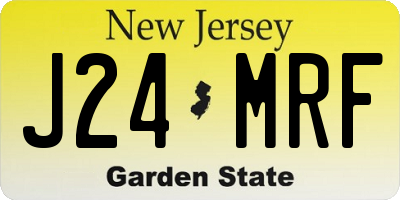 NJ license plate J24MRF