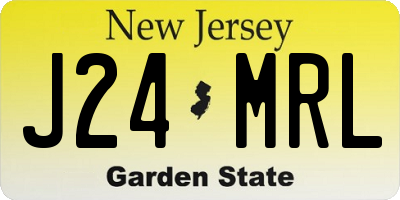 NJ license plate J24MRL