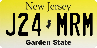NJ license plate J24MRM
